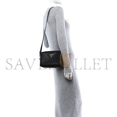 PRADA FLOU LEATHER SHOULDER BAG 1BH082 (22*14*8cm) 